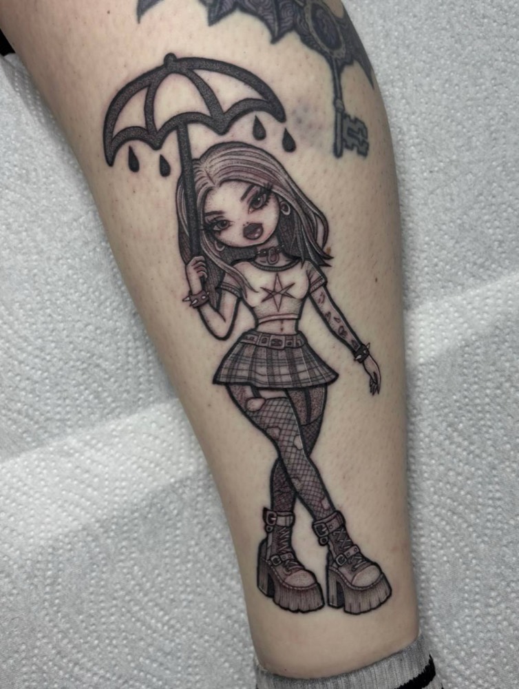 Gothic girl with an umbrella, by Ceeragh