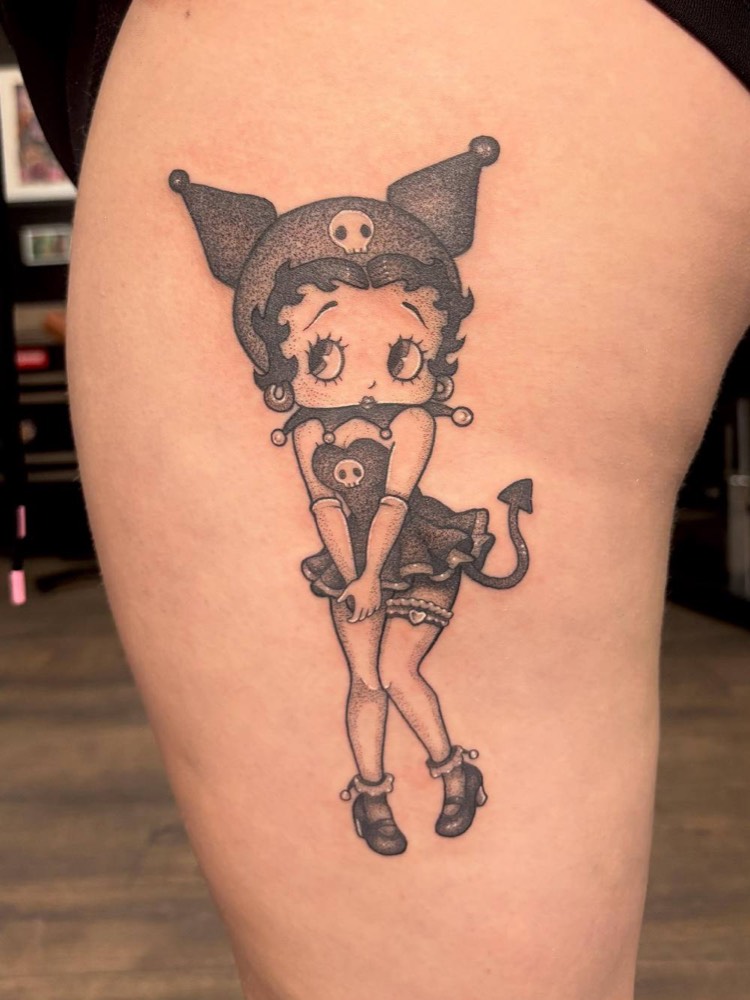 Kuromi-style pin-up