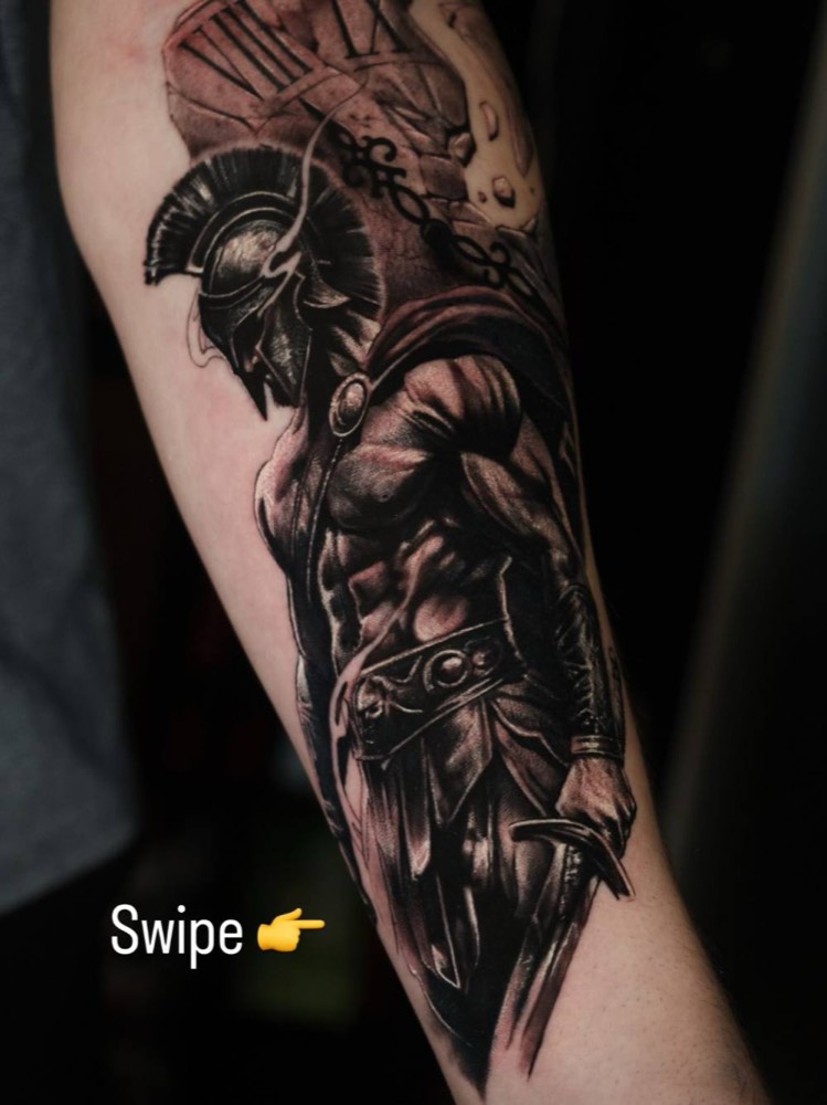 Spartan warrior forearm